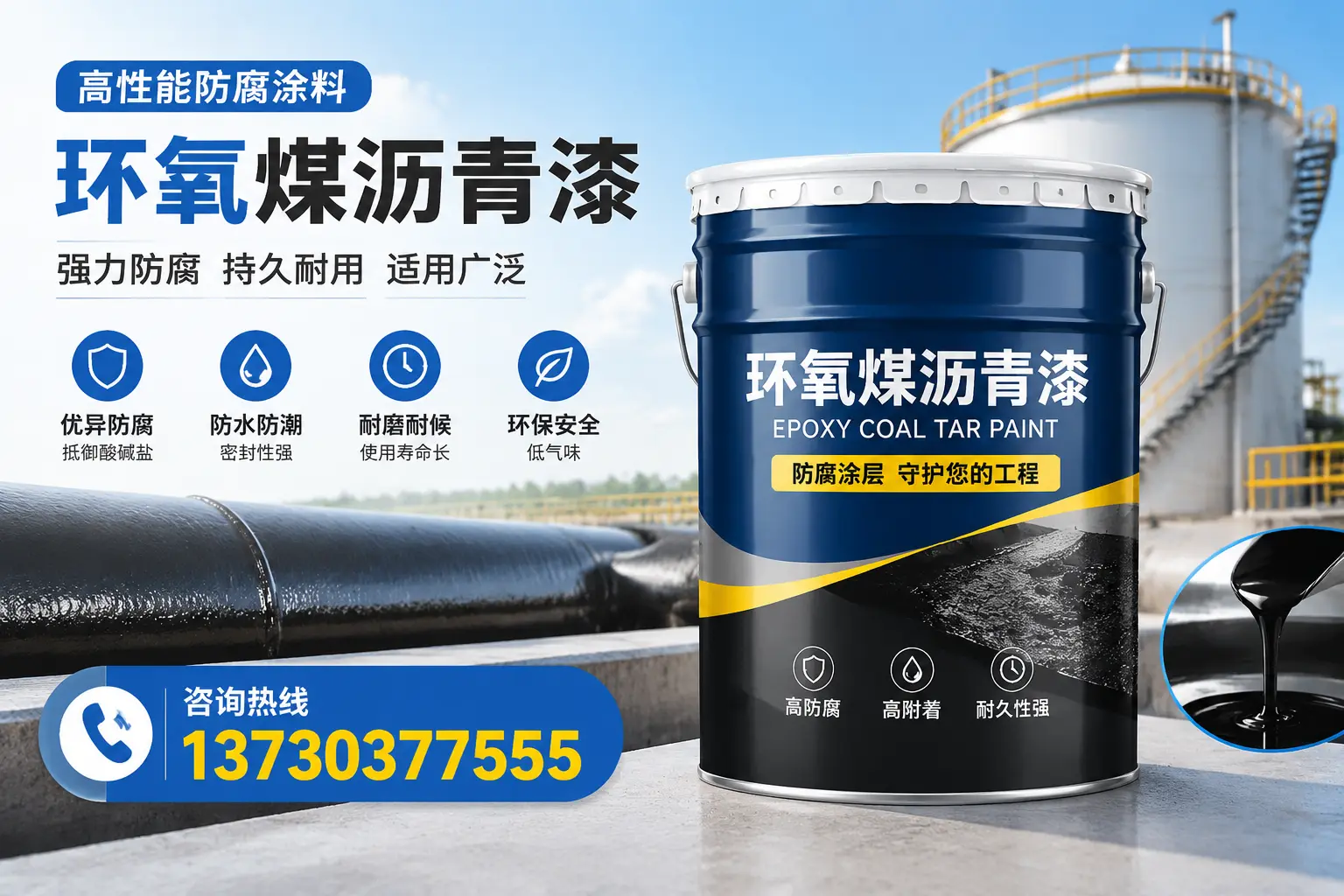 环氧煤沥青漆的耐久性分析,适合龙城的使用场景