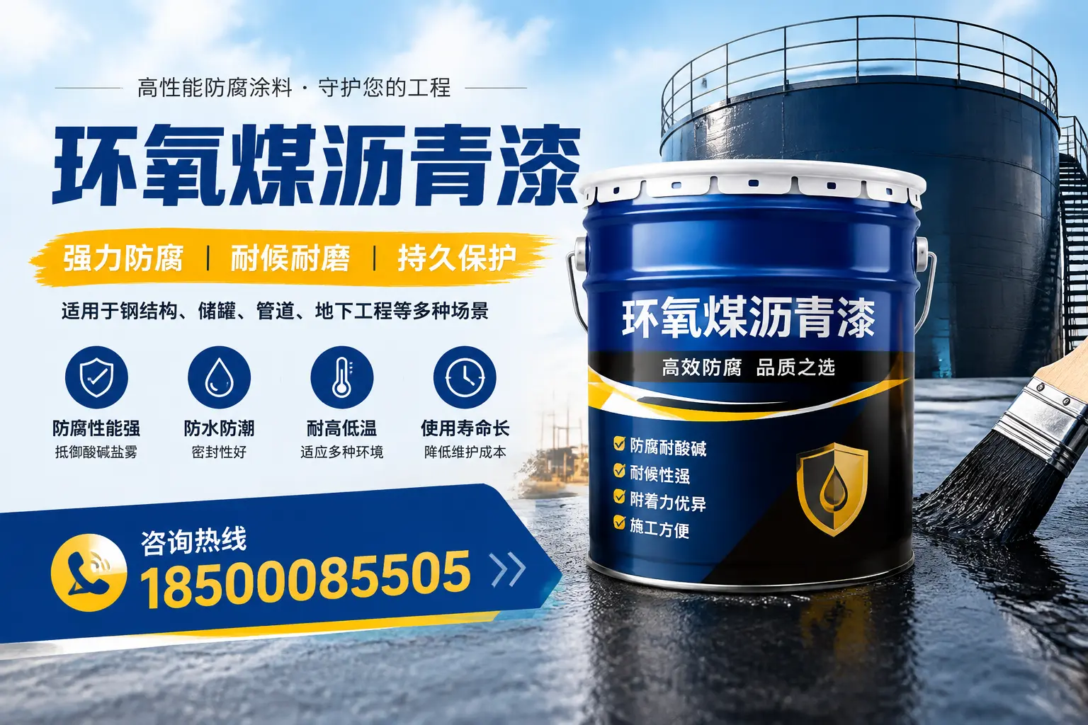 环氧煤沥青漆在工业中的应用,龙城企业的选择